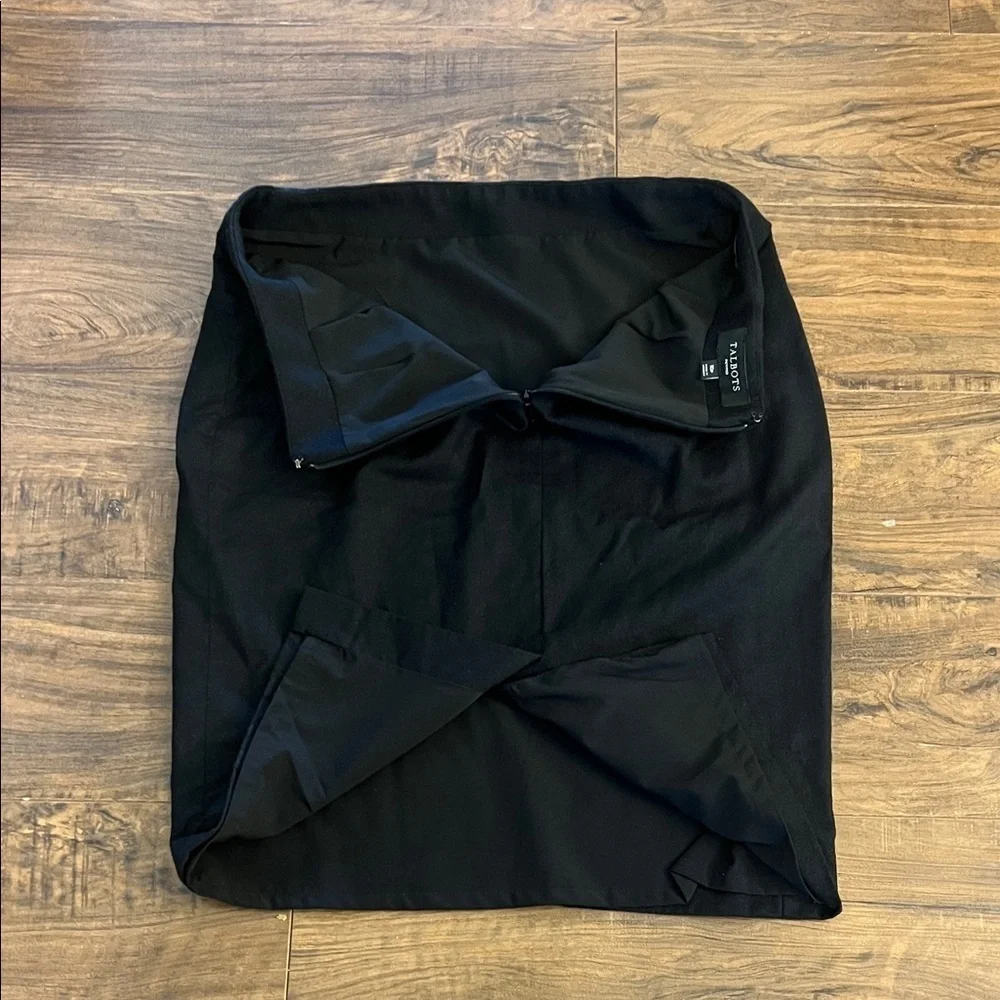 Talbots Elegant Black Pencil Skirt